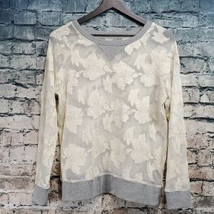 Awake Couture | Floral Mesh Lace Cottagecore Top